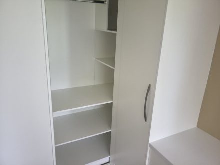 white built in wardrobe